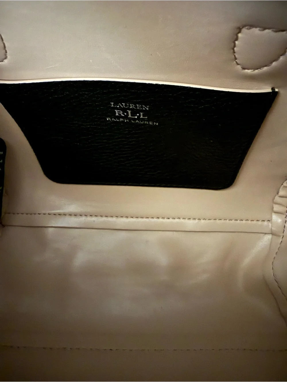 Lauren Ralph Lauren Black Pebbled Leather Mini Satchel Crossbody